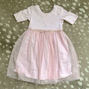Tulle gold glitter star dress